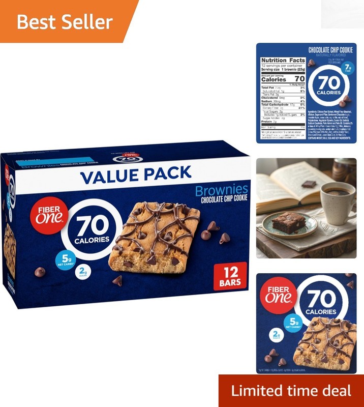 Guilt-Free 70 Calorie Chocolate Chip Cookie Brownies – Perfect Snack Pack