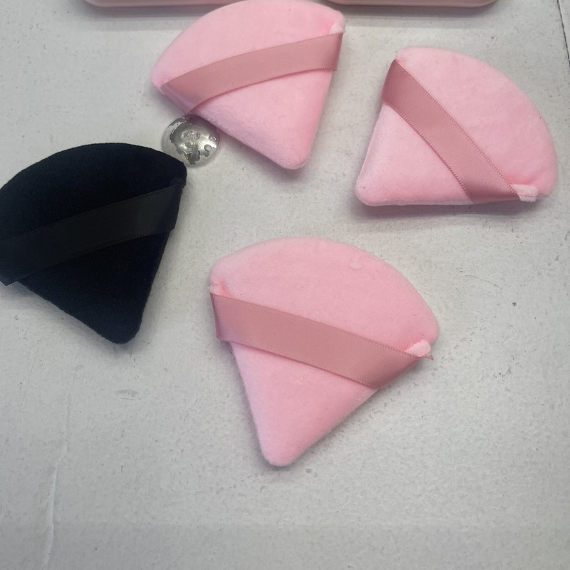 Cupid Care 6 Piece Black & Pink Triangle Makeup Sponges With Travel Cases XS gallery