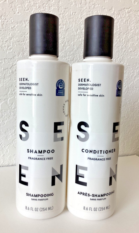 SEEN Shampoo & Deeper Conditioner Bundle Fragrance Free Non-Comedogenic Full Sz