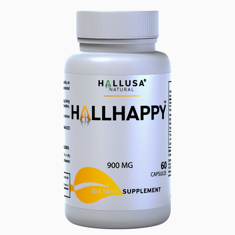 HALLHAPPY – Mood, Anxiety & Stress Support – Emotional Well-being – 60 Caps