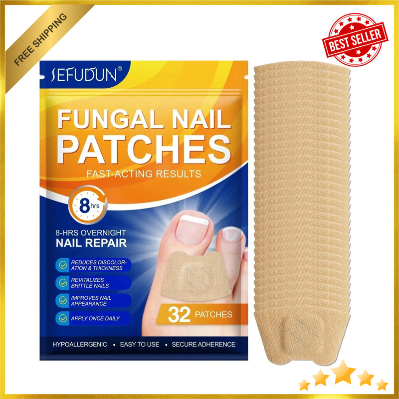 32 Pcs Fungal Nail Patches – Extra Strength Toenail Fungus Treatment Overnight