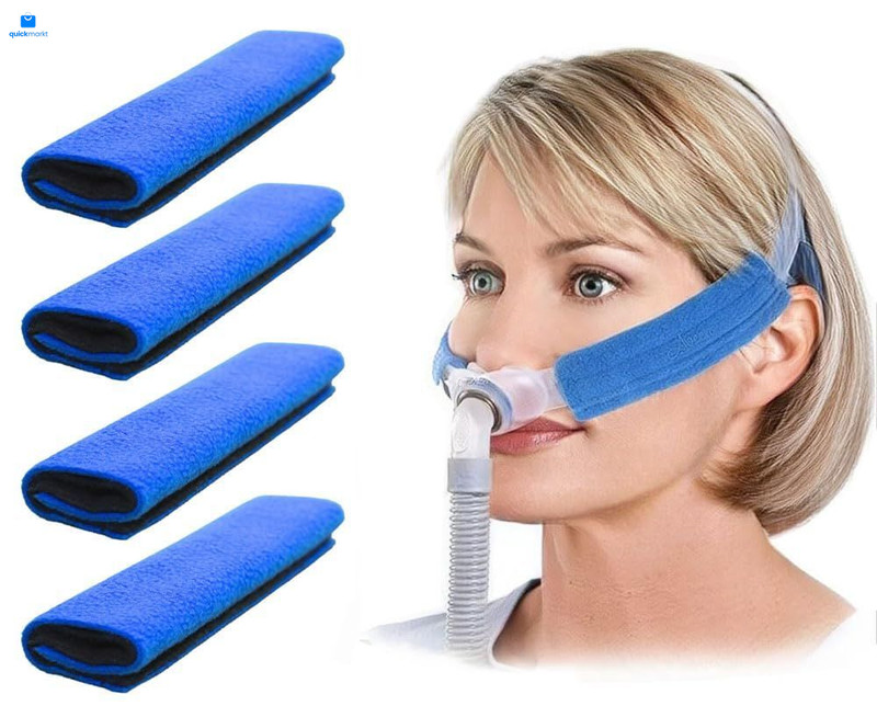 4-Packs CPAP strap covers, Soft Fleece 4 Count (Pack of 1), Blue