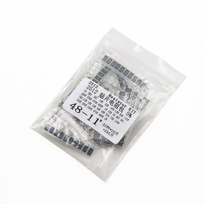 330pcs For SMD Resistor Kit 2512 33 Values 1R to 1M Ohm 5% for Engineers