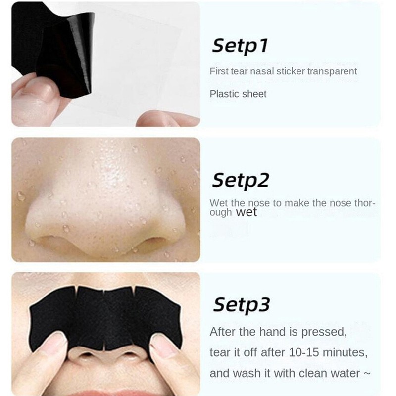 10/100pcs Remover Nose Blackhead Mask Sticker Cleansing Peel Off Acne Pore Strip gallery