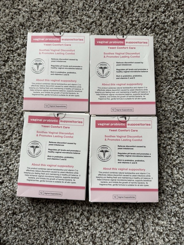Vaginal Probiotic Suppositories with Hyaluronic Acid Yeast Moisture Support 48ct