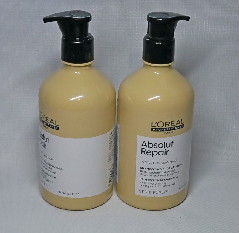 L’OREAL Absolut Repair Shampoo Protein + Gold Quinoa Professional 10.9oz Qty 2