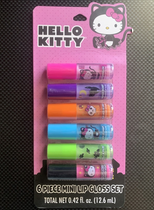 Hello Kitty 6 Piece Mini Lip Gloss Set Mixed Flavors New Sealed Free Shipping