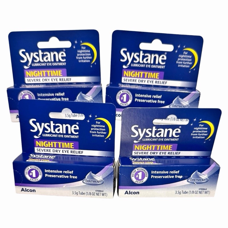 {4 Tubes} SYSTANE Nighttime Severe Dry Eye Relief Ointment 3.5g Exp 9/2028 ~ NEW