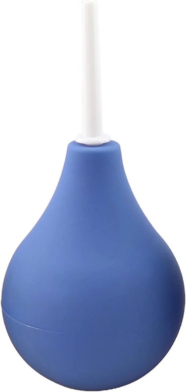 Anal Douche Enema Bulb Cleaner for Colon Cleansing Detox Constipation Blue