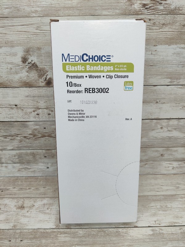 MediChoice #REB3002 Premium Woven Elastic Bandages, 2″ x 5.5yds – Box of 10