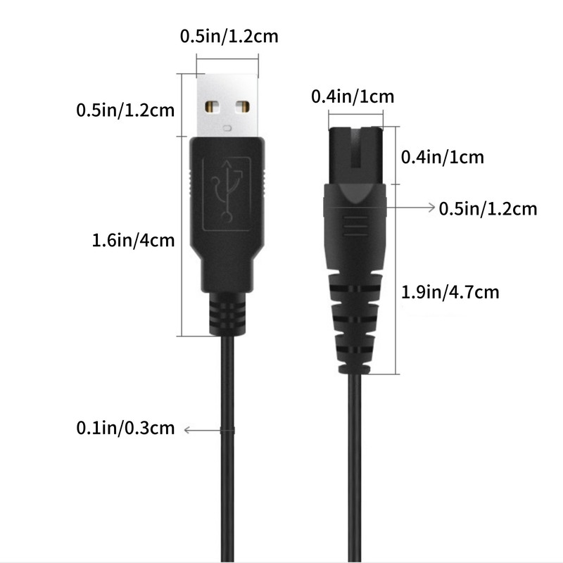 USB Charging Cable for Shaver Power Supply DC12-24V 1A Cord 84.8in Replacement gallery