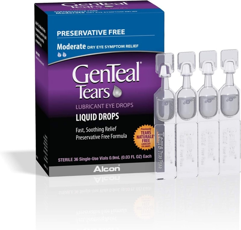 Tears Lubricant Eye Drops, Moderate Liquid Drops, SingleUse Vials,1 pack of 3... gallery