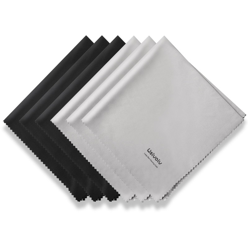 6PCS Large Eyeglass Cleaning Cloths, 12 x12 inches Glasses Cleaner, Individually