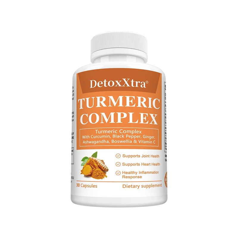 High Absorption Turmeric Capsules with Ginger, Daily Supplement 30/60/120 Caps