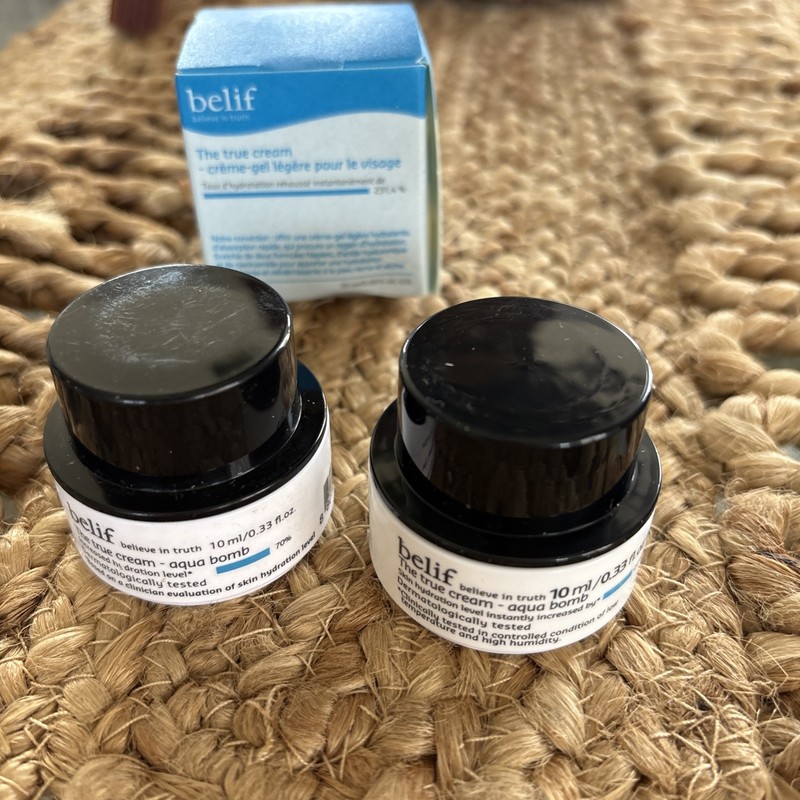 2 belif The True Cream Aqua Bomb .33 fl oz / 10 ml Travel Size NEW 1 Boxed