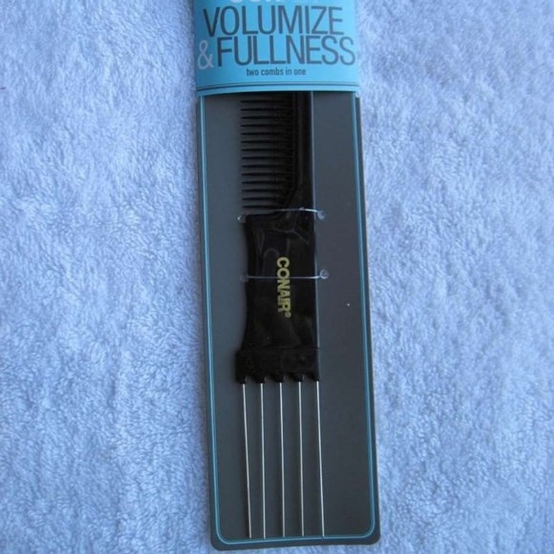 Conair Comb & Lift Teasing Volume Metal Hair Pick Combination Tool Volume Full