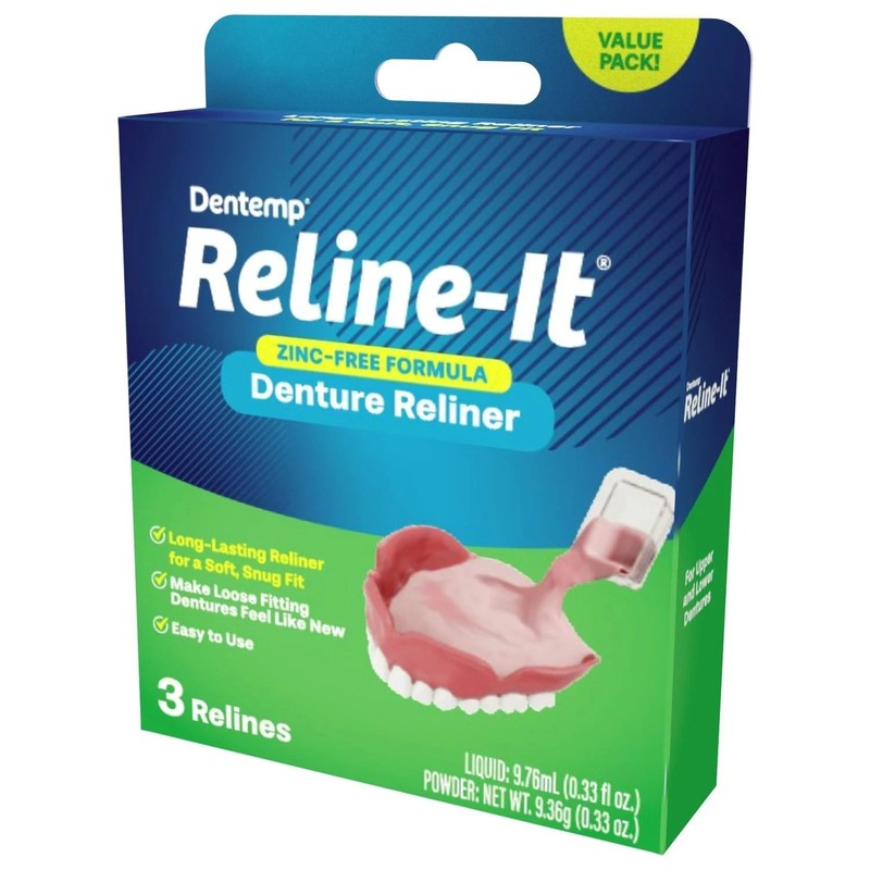 Dentemp Denture Reline Kit Value Pack – Advanced Formula It Denture…