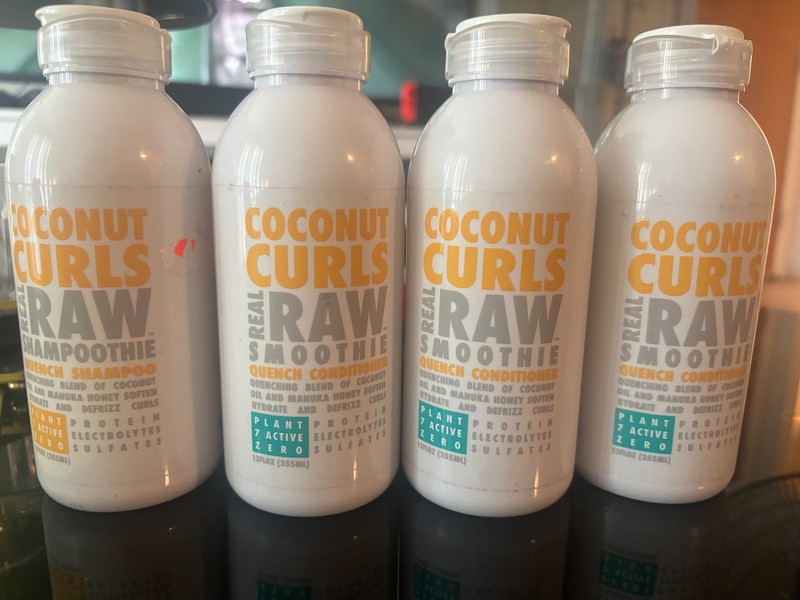 RAW Coconut Curls Smoothie – 1 Shampoo & 3 Conditioners 12 fl oz (Lot Of 4)