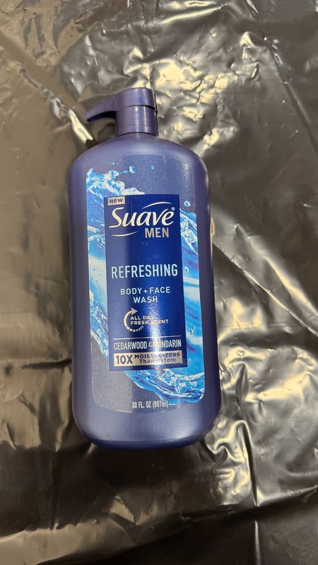 Suave Men 3-in-1 Body Hair & Face Wash 30 oz