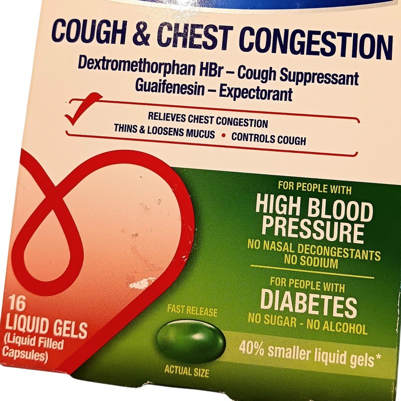 Mucinex Cough and Chest & Congestion HBP 16 Count Liquid Gels Exp 06 2027 gallery