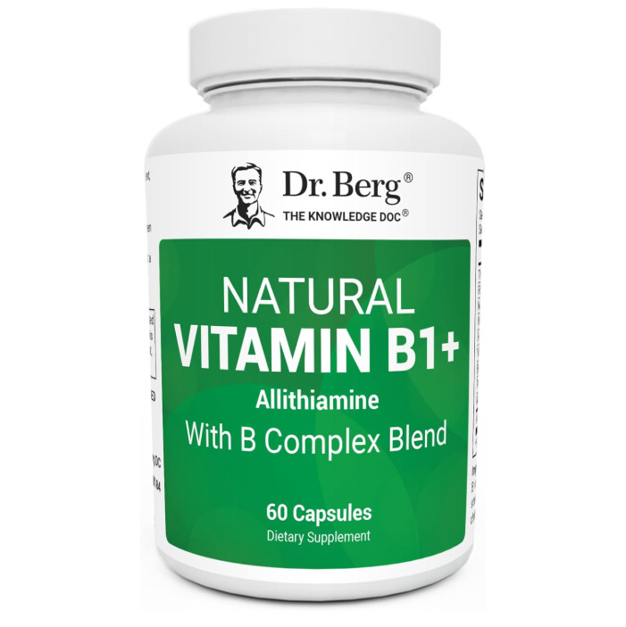 Dr. Berg Vitamin B1 B6 B12 Complex with Magnesium, 60 Capsules