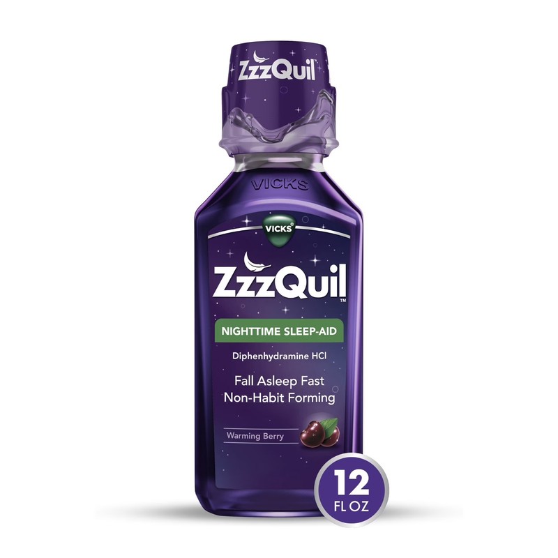 Vicks ZzzQuil Nighttime Sleep Aid Liquid Diphenhydramine HCI 50mg 12 Fl oz