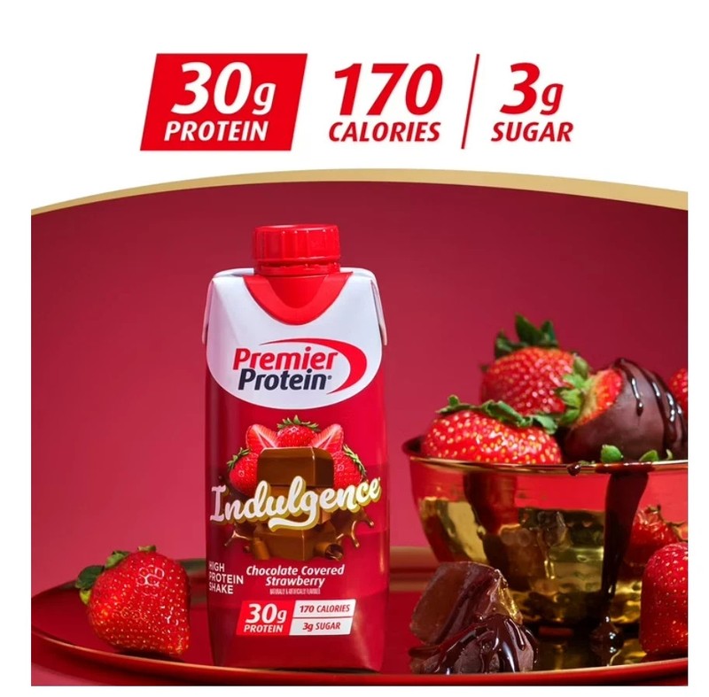 Premier Protein Indulgence Protein Shake, Chocolate Covered Strawberry, 30g Prot gallery