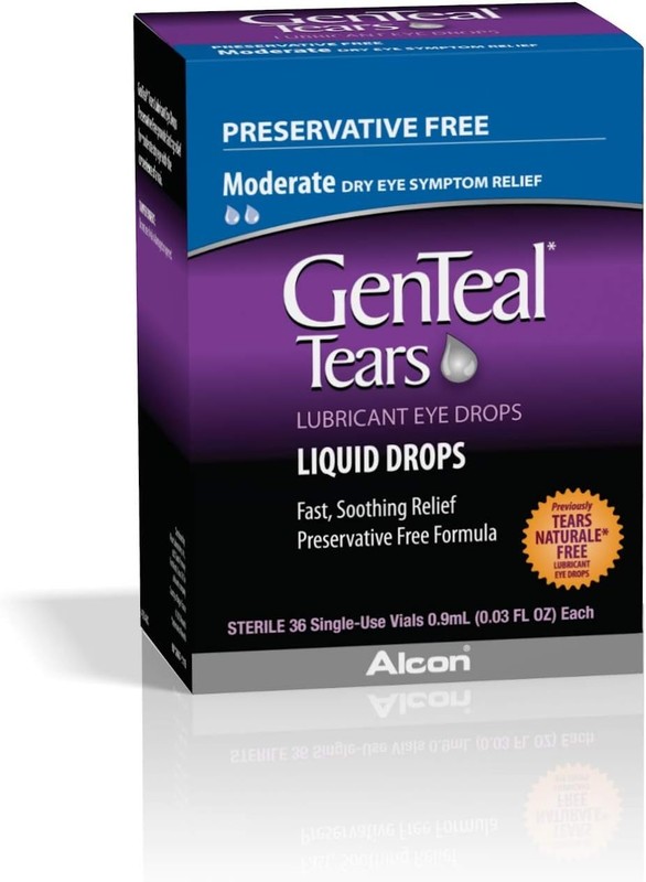 Tears Lubricant Eye Drops, Moderate Liquid Drops, SingleUse Vials,1 pack of 3... gallery