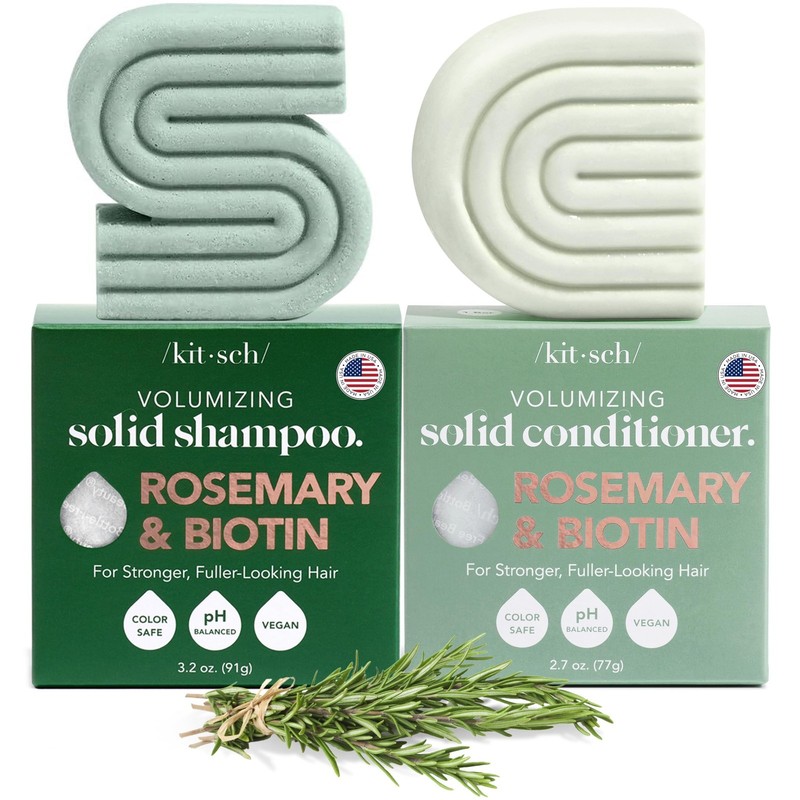 Kitsch Rosemary Biotin Shampoo And Conditioner Set For Hair Growth –
