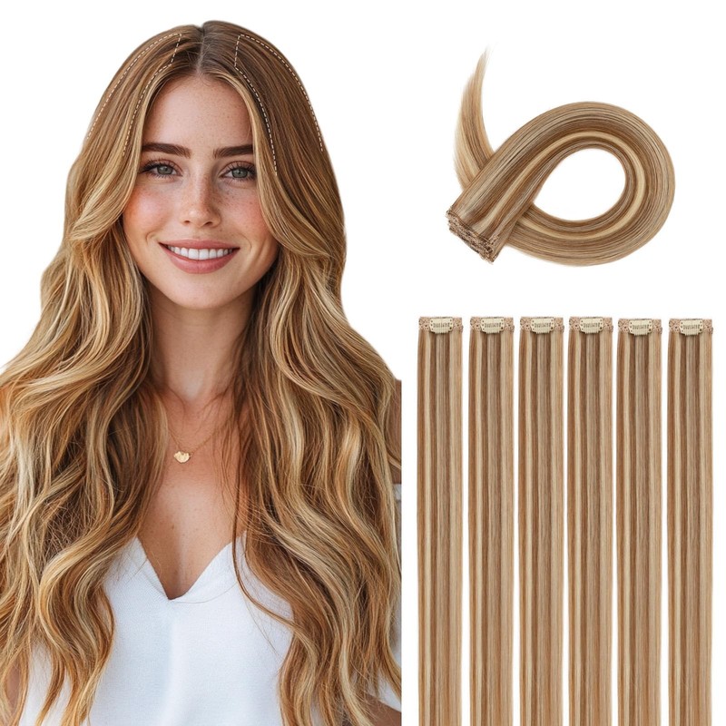 S-Noilite 6Pcs Clip In Human Hair Extensionsremy Single Clip In Hair Extensions