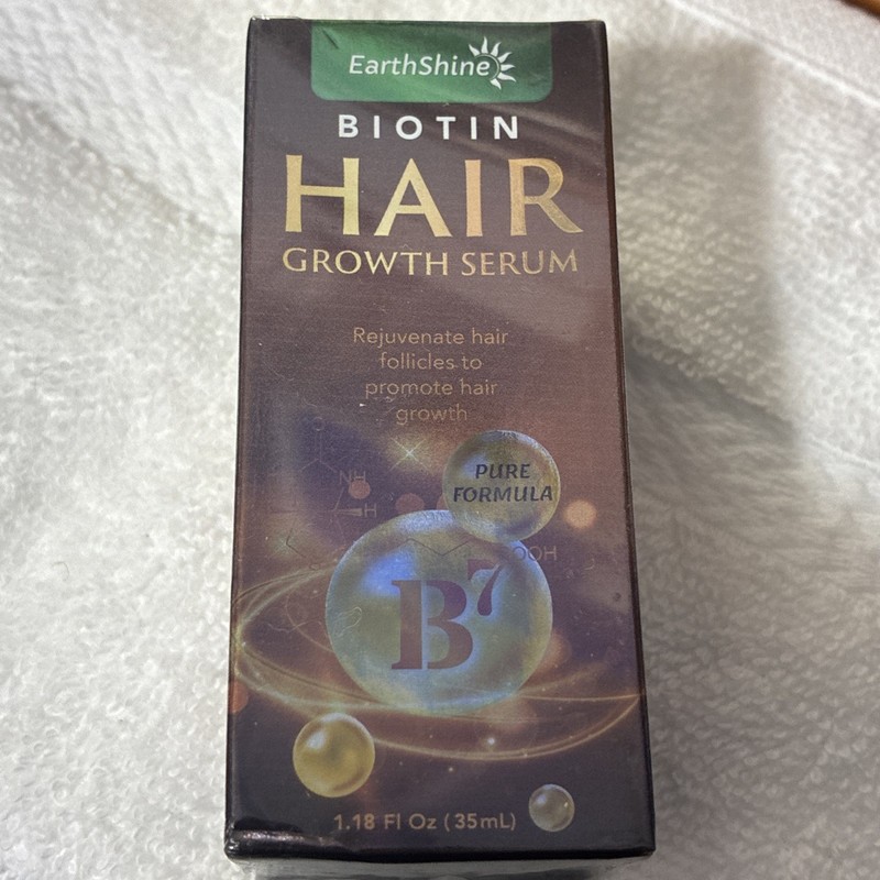 Earthshine Biotin Hair Growth Serum 1.18 fl. oz New Sealed EXP 6/2027