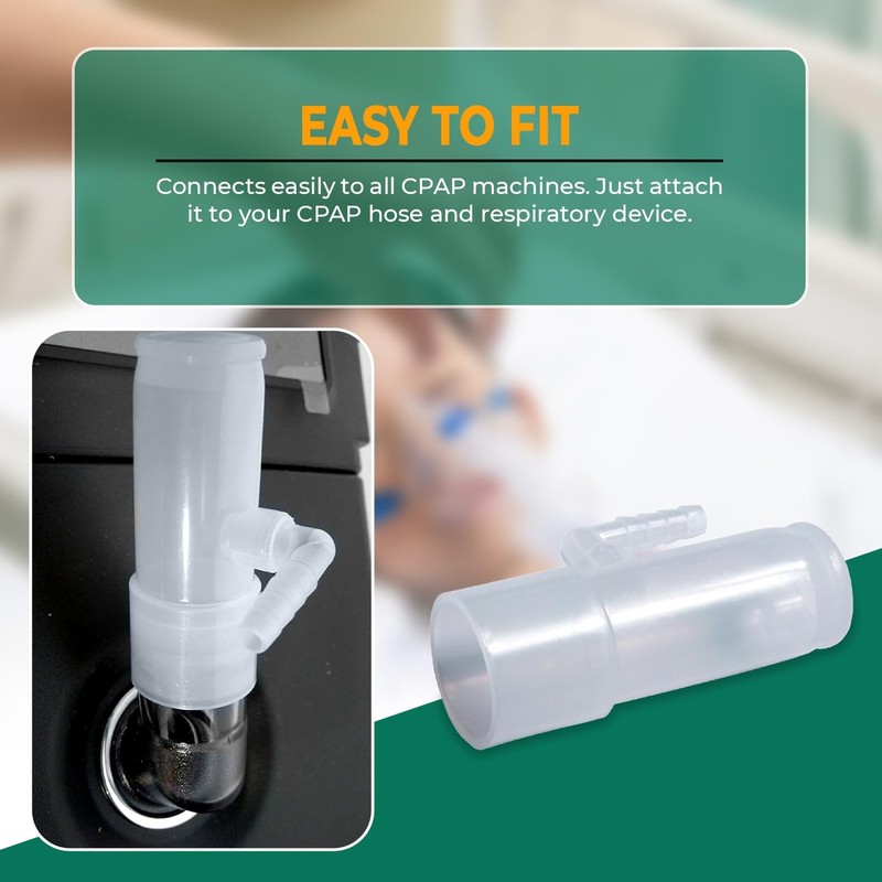 Bistras Oxygen Adapter Enrichment Port Connector fits CPAP Tubing Hose 1-Pk gallery