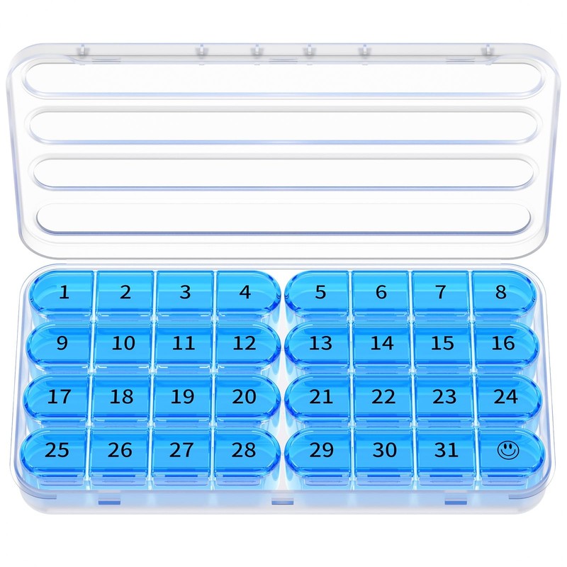 Zoksi Monthly Pill Organizer 1 Times a Day, 30 Day Pill Box Organizer,One Mon…