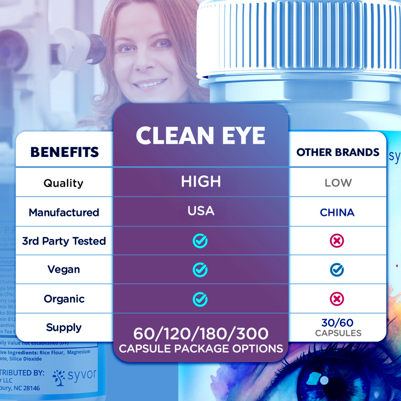 (5 Pack) Clean Eye Advanced Support For Healthy Eye Vision CleanEye 300 Capsules gallery