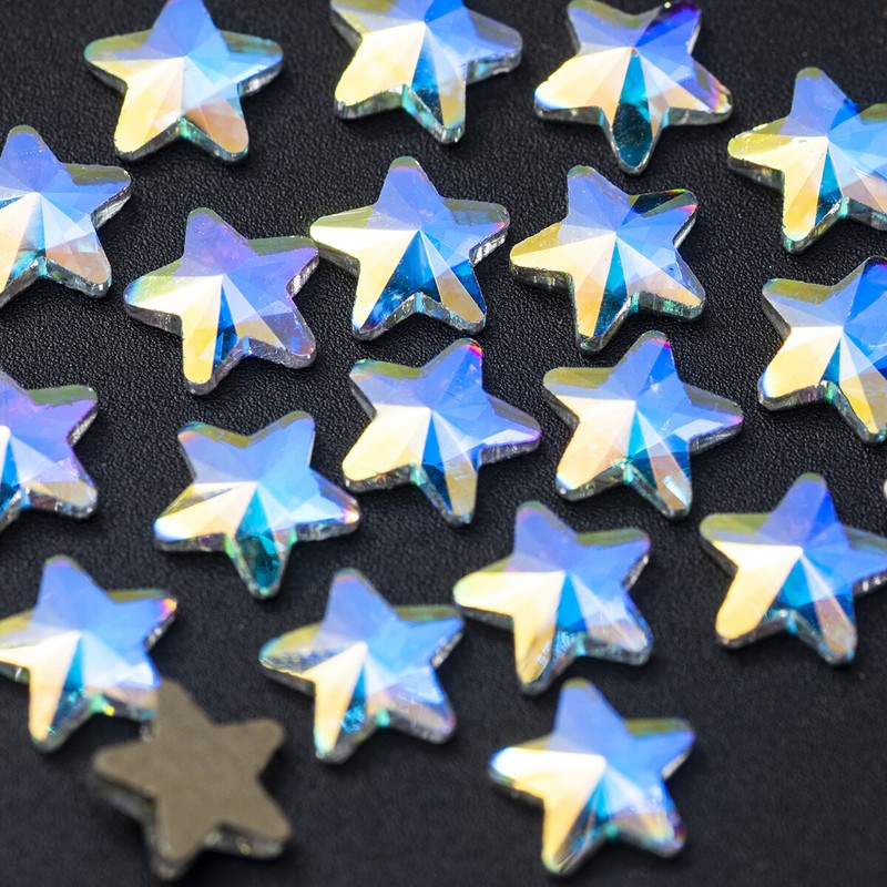 Strass Nail Art Rhinestones Rivoli Star Colorful Stones Non Hotfix Crystal Gems
