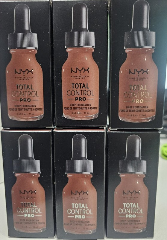 6 X NYX Total Control Pro Drop Foundation, #TCPDF22 DEEP 0.43 FL OZ- TOTAL OF 6