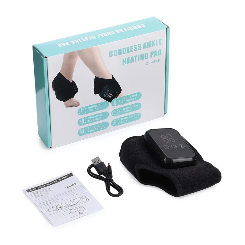 Electric Foot Ankle Massager Pain Relief 3 Modes Vibration Infrared Hot Compress gallery