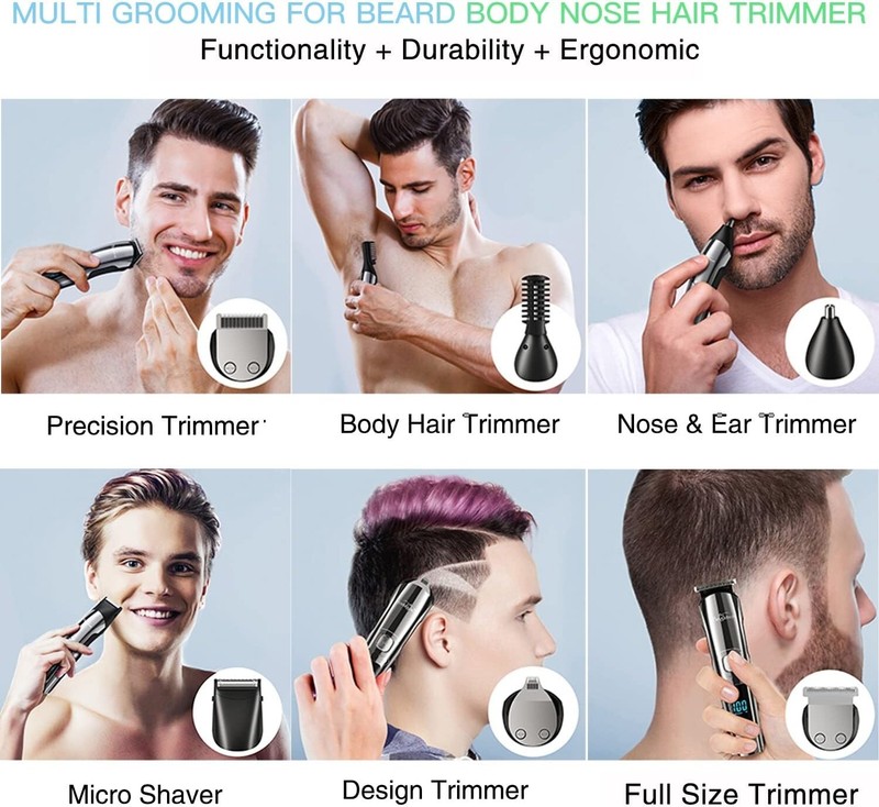 Men's hair grooming kit,19 Piece whole body Trimming Kit with Hair Clippers gallery