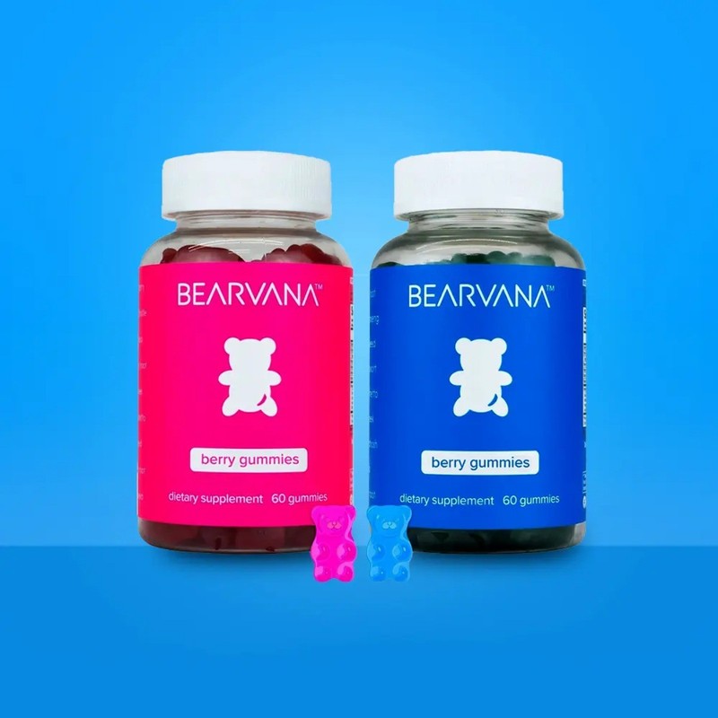 BEARVANA Berry Gummies Combo, Women’s Daily Vitamin & Herbal Wellness Support