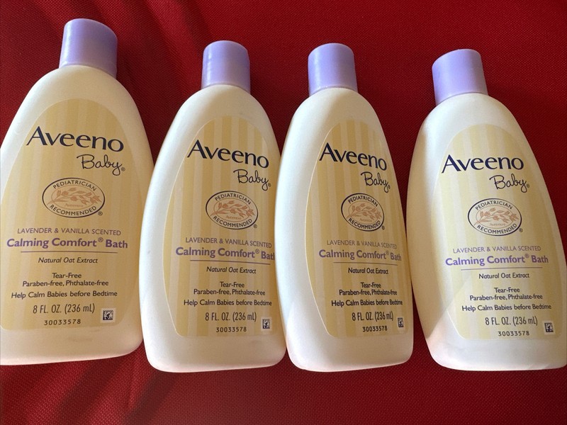 4 Aveen Baby Calming Comfort Bath Calm & Comfort,Lavender & Vanilla,8 oz