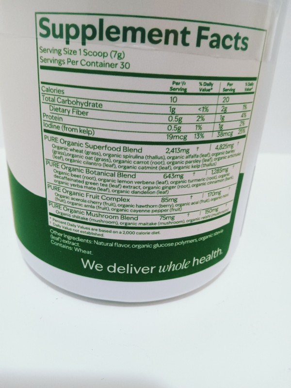 LIVE PURE Greens - 7.4oz (210g) Free Shipping US gallery