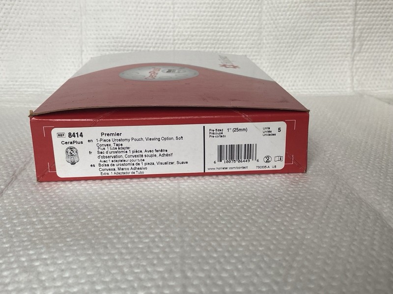 CeraPlus Urostomy Pouch Drainable 1" Stoma exp 06-01-2024 8414 5 Ct gallery