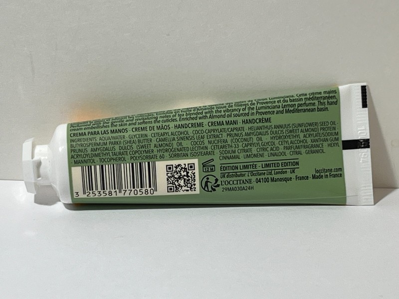 2 X L'occitane Citron Luminciana Hand Cream with Almond Oil 1.oz /30 ML each New gallery