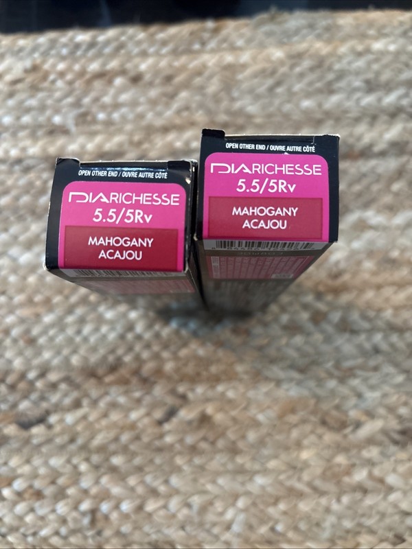LOREAL DIA RICHESSE Demi-Permanent Color 5.5 – 5Rv MAHOGANY ~1.7 oz 2 Pack!