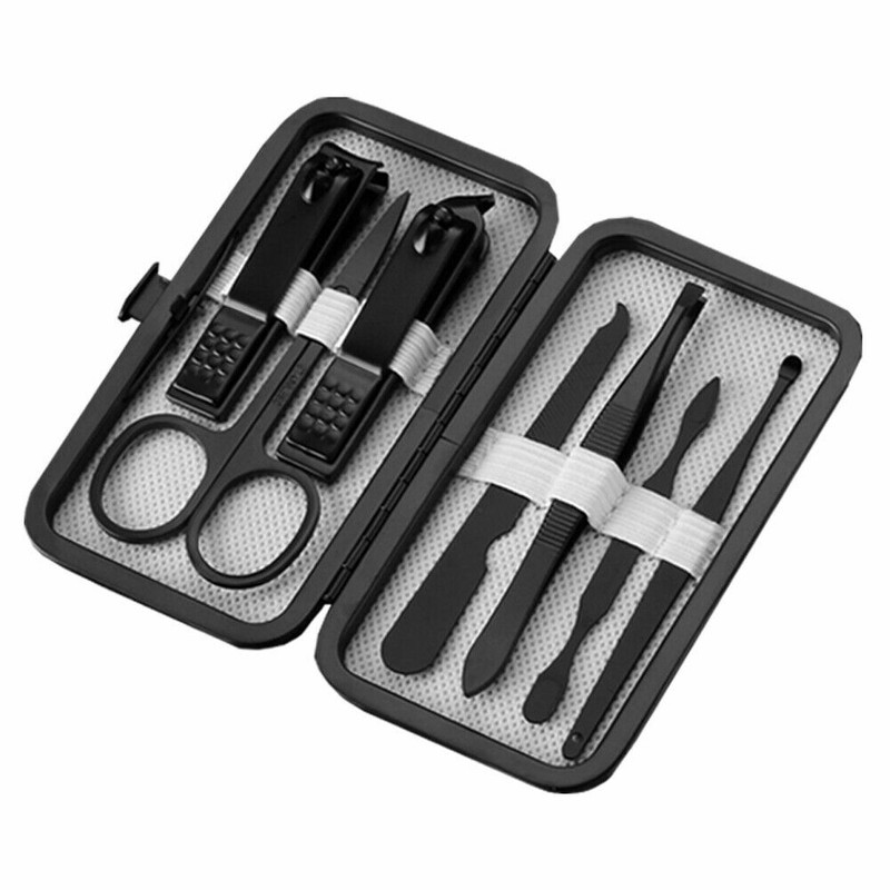 1/7/18Pc Nail Clippers Manicure / Pedicure Set Cleaner Cuticle Grooming Kit Case