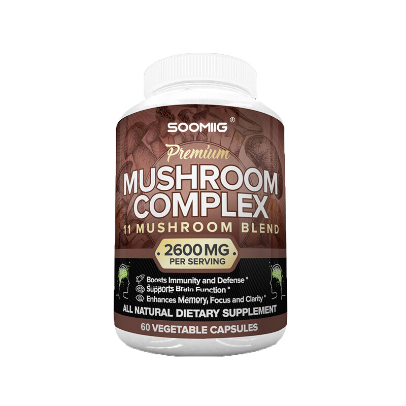 Mushroom Complex Supplement Capsules - 11 Mushrooms Lions Mane, Reishi, Chaga gallery
