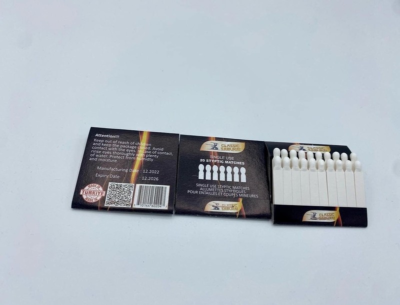 Styptic Matches Disposable Single Use For Razor Cuts, Burn (Pack of 6)