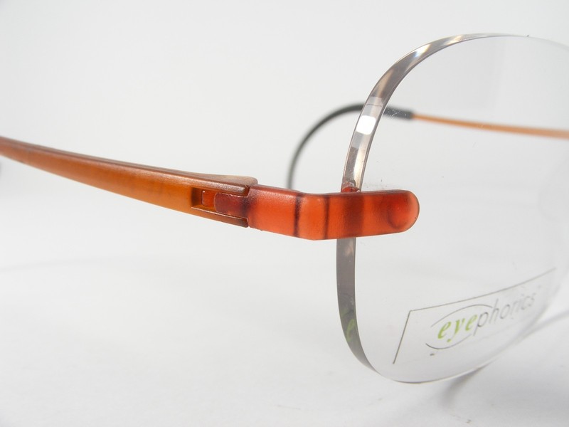 Eyephorics 35 Amber UNIQUE RIMLESS EYEGLASSES GLASSES Swiss Made 52-20-155mm gallery