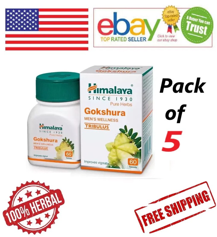 5 X Himalaya Gokshura 60 Tablets Each BEST PRICE