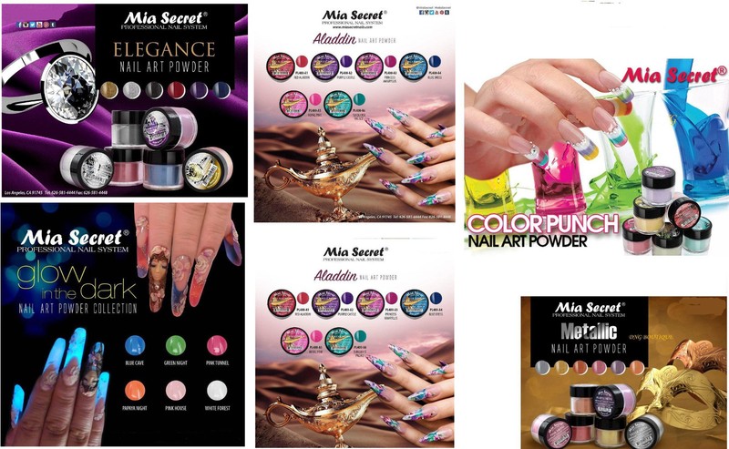 Mia Secret Nail Art Acrylic Collection Powder 6 Colors Set – CHOOSE YOUR SET